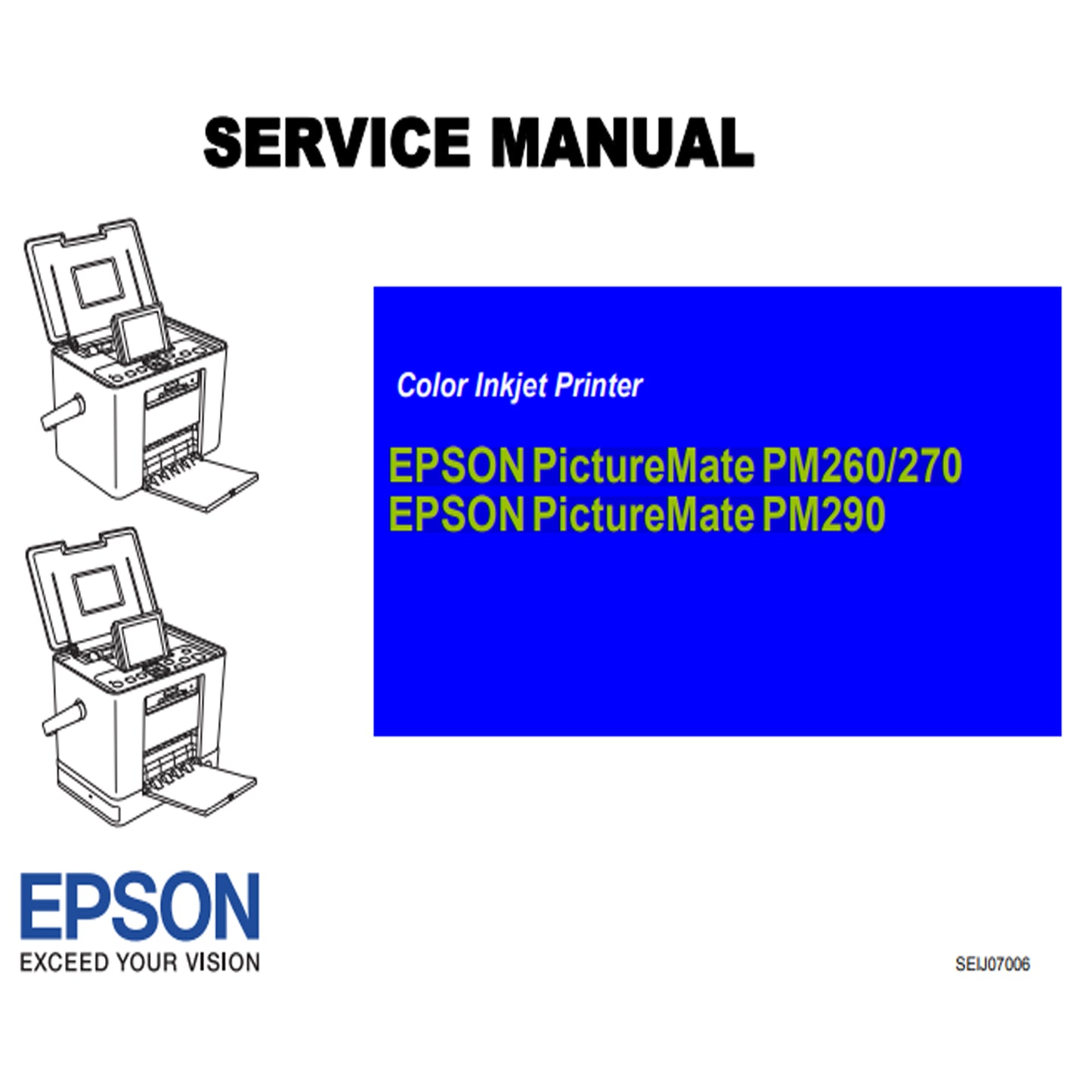 Manual de Servicio Epson Picture Mate PM260 PM270 PM290